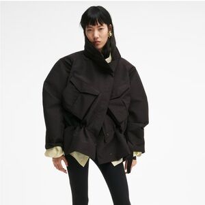 NWT HM STUDIO HOPDED PEPLUM JACKET